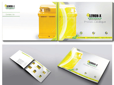 Product Catalogue for Lemon-X Batteries abstract catalogue product yellow