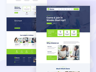 Borex - Finance & Business Consulting Website Design business clean clean creative color construction company design finance insurance logo photoshop themeforest typography uiux ux webdesign