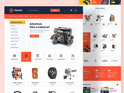 Speedia — AutoParts, Car Accessories Shop website design