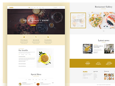 Ketlle restaurant business clean minimal mugli restaurant uiux webdesign