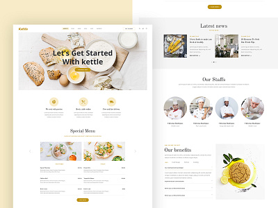 Ketlle restaurant Website Design | Landing Page business clean minimal mugli restaurant uiux web webdesign