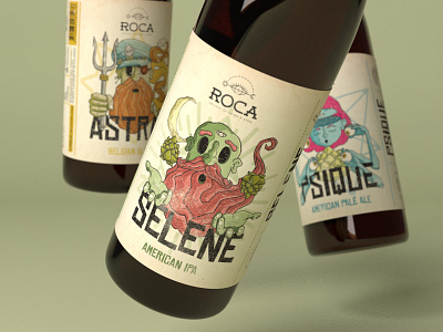 Roca - Craft Brewery Visual Identity beer label branding craft beer graphic design illustration label design logo logo design visual identity