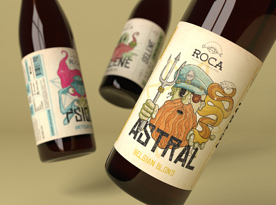Roca - Craft Brewery Visual Identity branding craft beer graphic design illustration label design logo visual identity