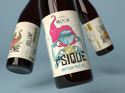 Roca - Craft Brewery Visual Identity beer beer label branding craft beer creativity design graphic design illustration label label design logo logo design micro brewery visual identity