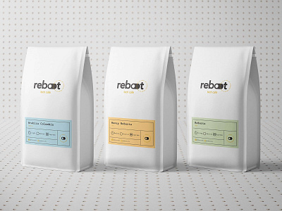 Reboot - Tech Cafe - Naming & Brand Design brand design branding cafe clean design coffee coffee branding coffee logo design graphic design logo logo design logotype minimal minimalism reboot roastery technology visual identity