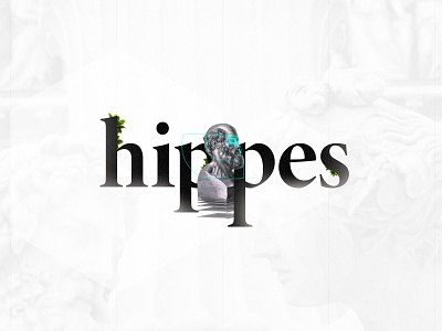 Hippes – logo ancient brand branding clean design future greece greek green illustration logo logotype tech typography vector white