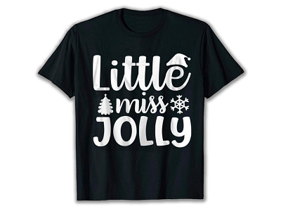 Little miss jolly svg T-Shirt design santa fonts