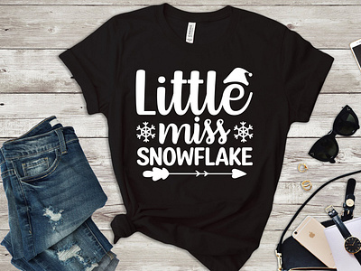 Little miss snowflake svg T-Shirt design