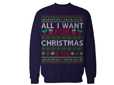 All i want for christmas is you Sweater Design tshirt bundle sweater