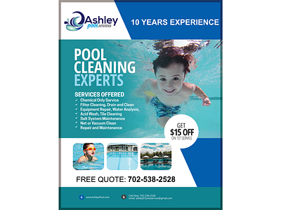 Pool Company Flyer branding graphic design logo