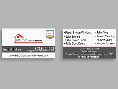 REDO Glass Business Cards branding graphic design logo