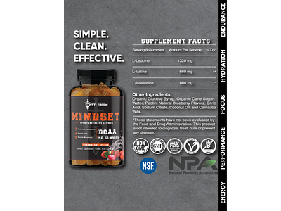 Supplement Facts BCAA branding graphic design logo