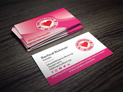 Non profit Business Card branding graphic design logo