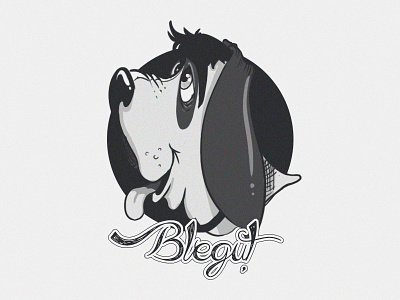 Some goofy dog character cute dog goofy logo