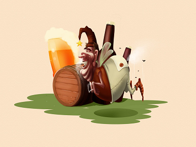 The Beer Fairy beer digital painting fairy illustration