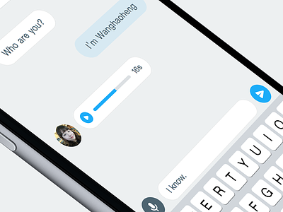 An interface chat ui