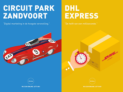iOnline visual identity posters brands cirquit park zandvoort dhl express identity posters print visuals