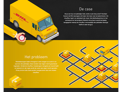 DHL Case Page delivery dhl illustration
