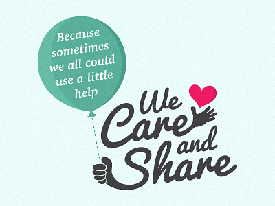 We Care ans Share Logo illustration logo