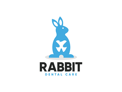 RABBIT DENTAL CARE 3d animal logo animals logo animation app branding branding logo dental logo design graphic design icon illustration logo logo design rabbit logo ui