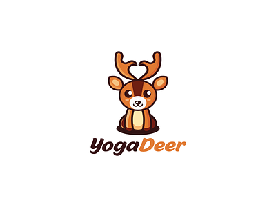 YOGA DEER 3d animation app branding deer logo design graphic design icon illustration logo motion graphics ui yoga deer yoga logo