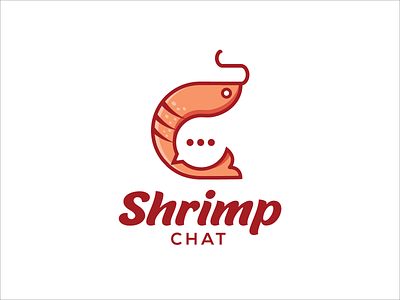 CHRIMP CHAT 3d animation app branding chat logo chrimp logo design food logo graphic design icon illustration logo logo design motion graphics ui