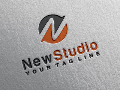 New Studio app brand business clean company identity logo n new professional software technology