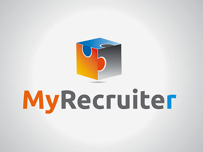 "My Recruiter" 3D Logo Template 3d app print game job media mobile modern multimedia software technology web
