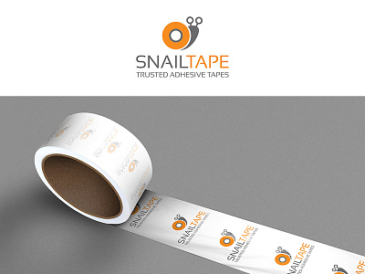 Snail Tape Logo creative logo round round tape snail snail tape tape vector