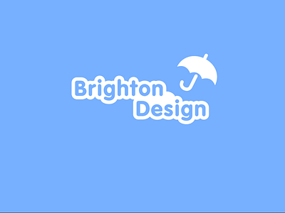 Brighton Design blue brighton design logo simple umbrella white