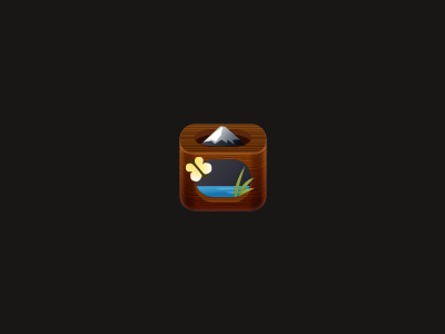 iOS app icon in progress icon ios ipad iphone wood