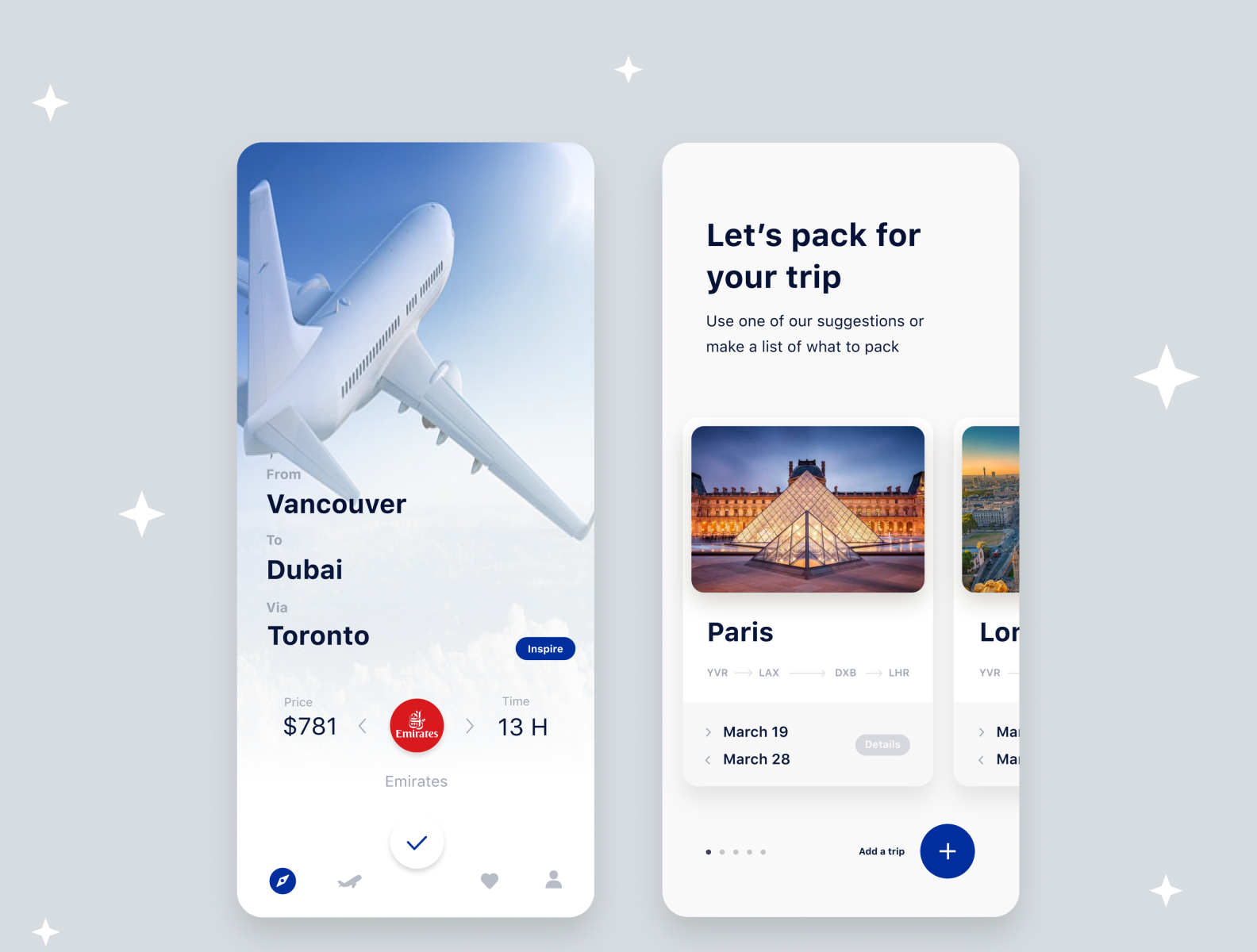 Flight Booking App User Interface by Ayesha Siddika on Dribbble