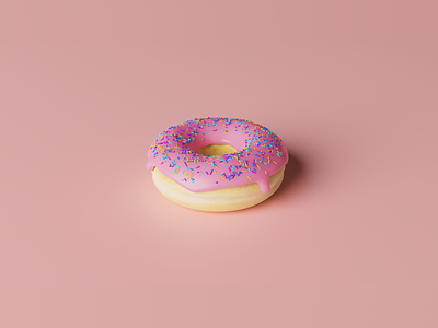 Donut using Blender🍩 3d blender guru blender3d cgi cinema4d concept design donut food pastel ui user interface