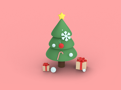 Merry christmas 🎅 android app blender3d christmas christmas tree concept gift box illustration ios sketch ui user interface vector
