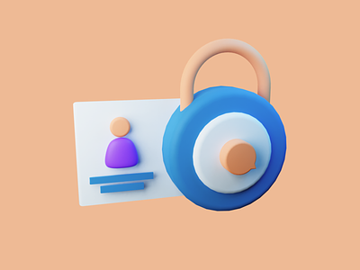 Account Security 3D Illustration