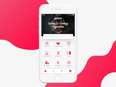Food Ordering App - Homescreen