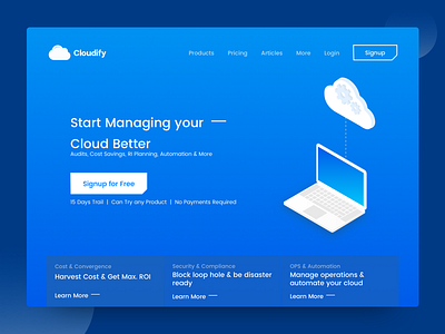 Cloud Computing - Header Design cloud computing cloudify concept header illustration web