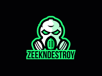 ZeekNDestroy - Mascot Logo branding gaming gasmask illustration logo mascot streamer vector