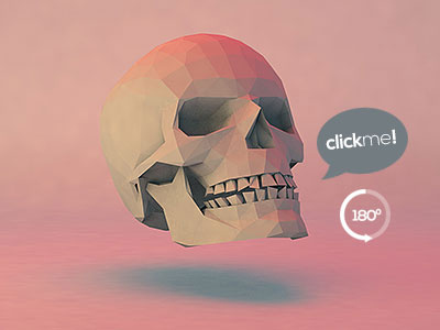 Lowpolly Skull 3d c4d cinema4d lowpolly render skull