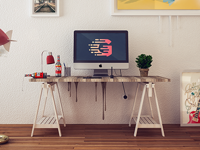 My Desk 3d c4d cinema4d desk mac render vray