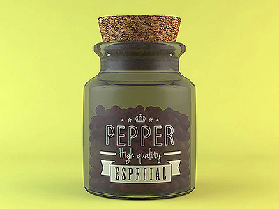 Product Design art bottle c4d cinema4d design pepper render