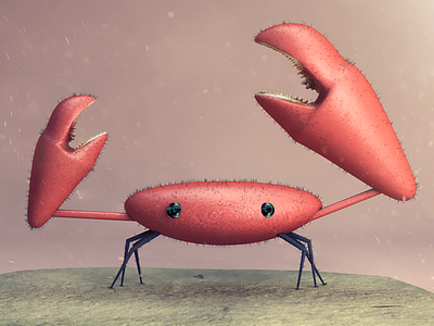 Crab 3D!! 3d animal beach c4d cinema4d crab rebound