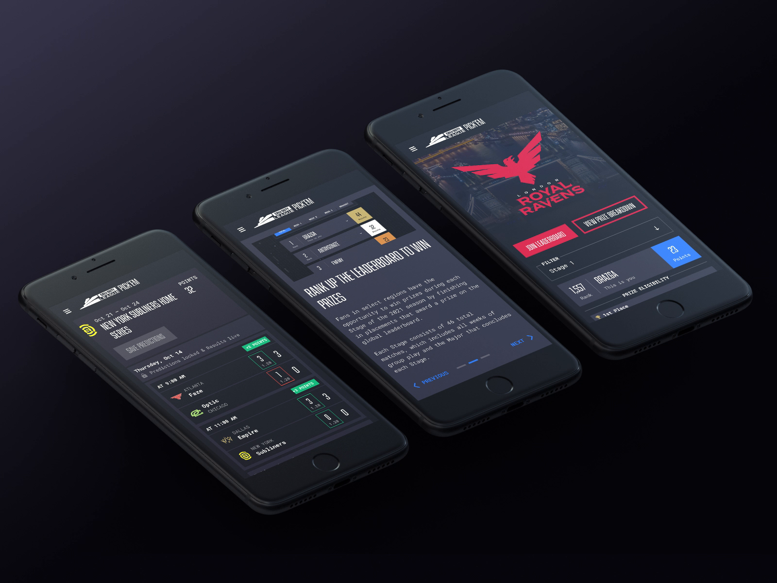 Call of Duty League Pick'em Mobile by Luka Drezga for Ars Futura on