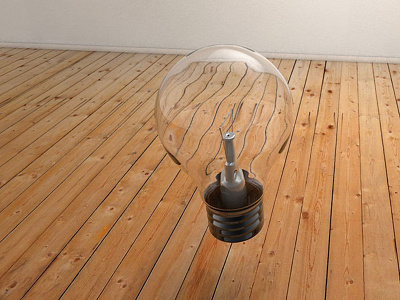 Floating bulb 3d bulb cg cinema 4d glass material render transparent