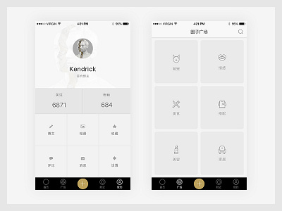 Style Q - Personal - Circle app black white blog card elegant originality personal simple social ui ux