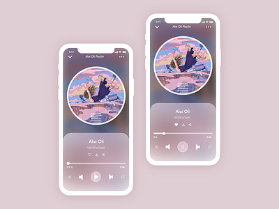 Music Player UI Design adobe adobe xd app app design app ui application design graphic design music music player pink design ui user interface xd