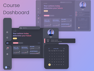 Course dashboard dark mode