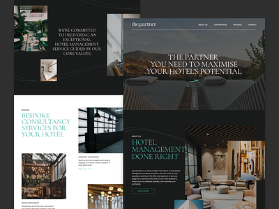 The Partner | Corporate web design and concept concept digital figma hospitality hotel ui user interface ux uxui web webdesgin