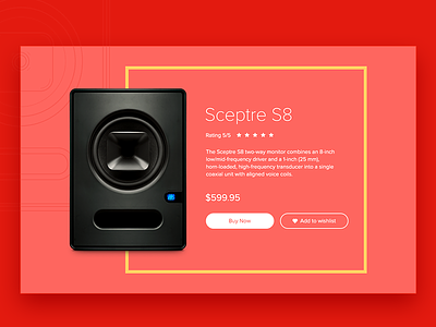 Sceptre S8 Product Card e commerce product card speaker ui user interface