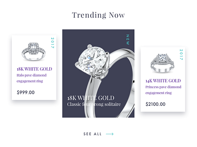 Jewelry Site Trending Section